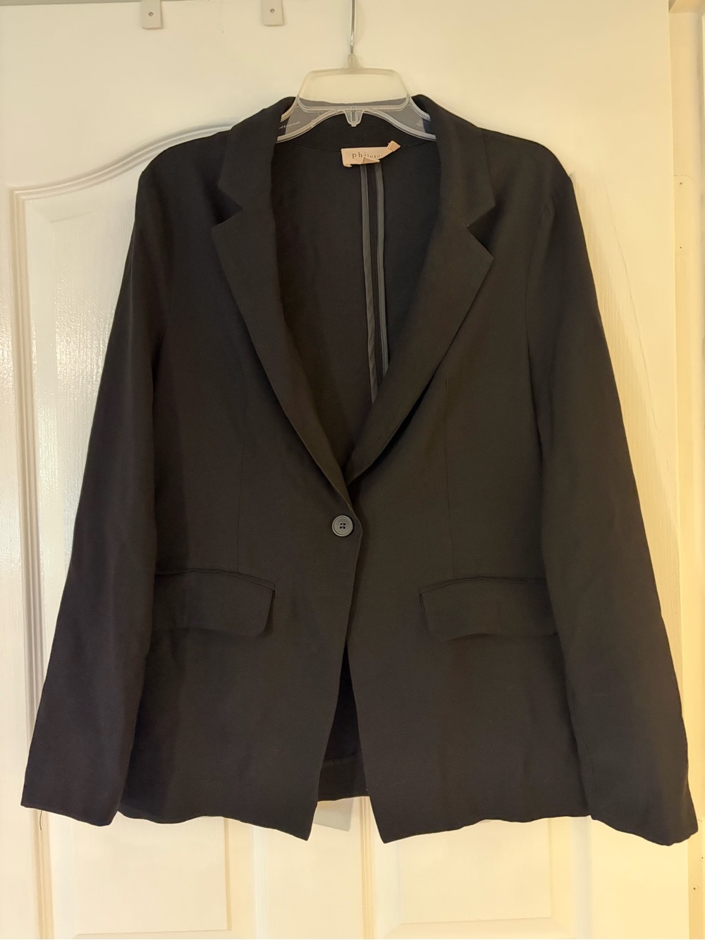 Philosophy Black Women's Single-Button Blazer Jacket